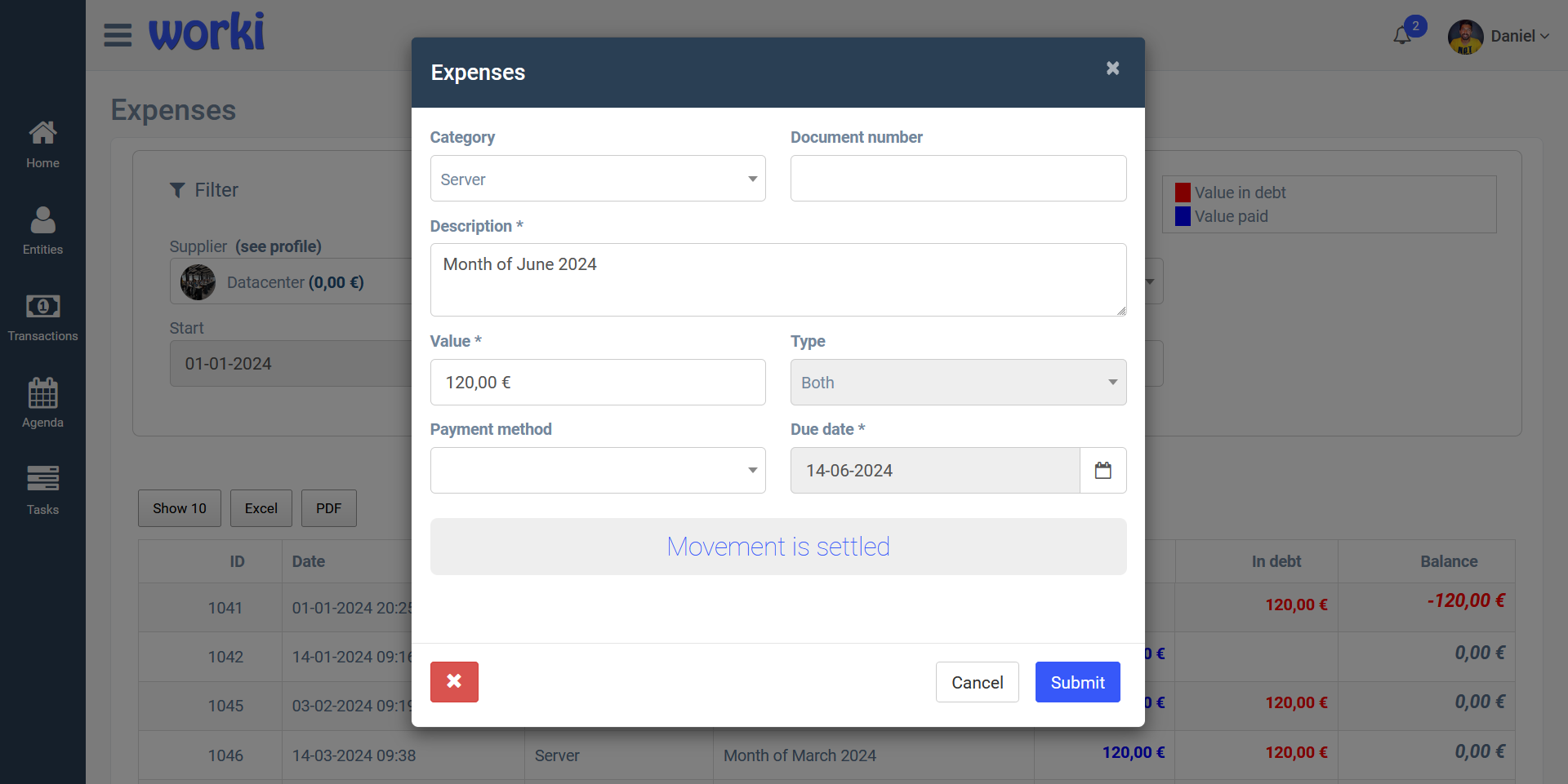 Worki Expenses Management 2